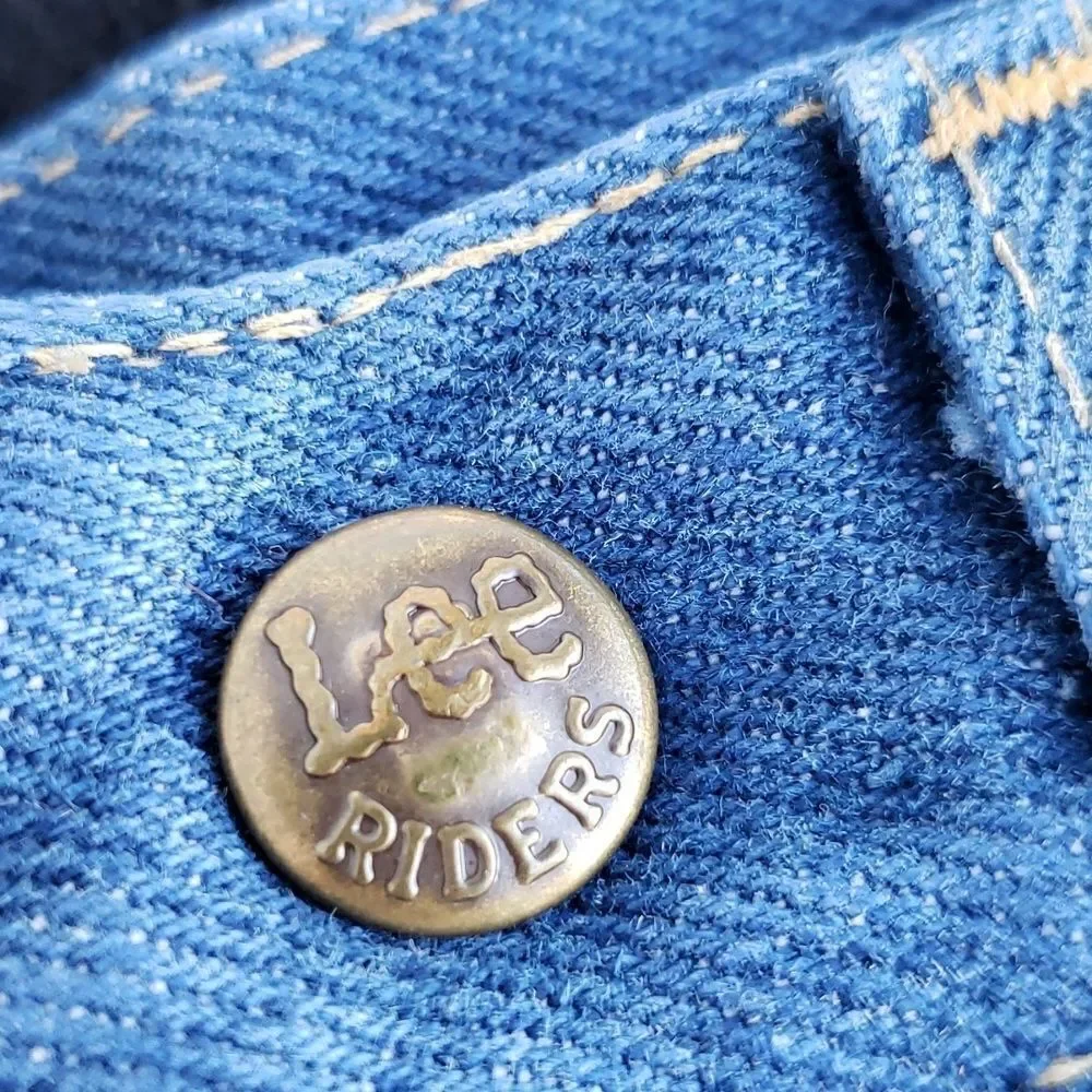 Vintage 1990s Bright Blue Lee Jeans Sz 10 Slim